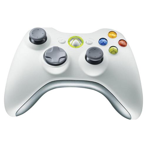 Джойстик Xbox 360 беспроводной (белый, оригинал)