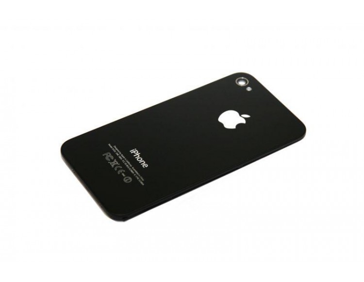 Крышка iPhone 4S задняя (оригинал) чёрная