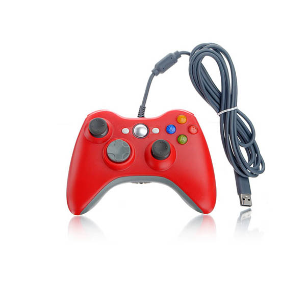 Джойстик Xbox 360 проводной (красный)