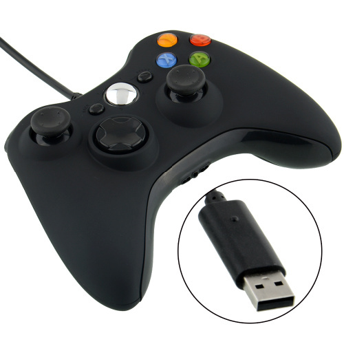 Джойстик Xbox 360 проводной (черный)