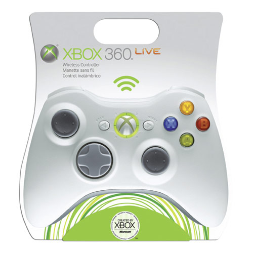 Джойстик Xbox 360 беспроводной (белый, оригинал)