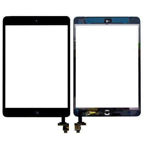 Сенсорное стекло iPad mini/mini 2 с коннектором copy (AAA) черное